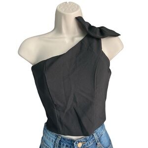 One Shoulder Linen Top